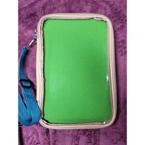 Pinfolio Show Portable Enamel Pin Display and Storage Case. Green & tan